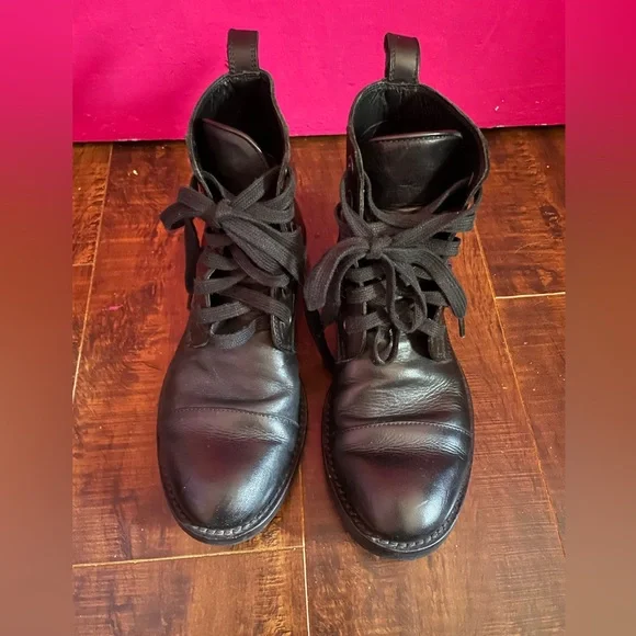 Ann Demeulemeester black leather lace up ankle boot size EU 36 - Picture 3 of 8